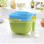 Plastic square Vegetable fruit Strainer Draining Basket with Handle