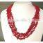 Wholesale 60" 5-7mm Red Irregular Original Coral Beads Necklace