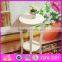 2016 Top fashion 2 tier white wooden flower stand W08H055