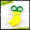 SC024 3-1/4" banana shape PP handle student scissors with magnetic