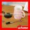 UCHOME China Product! Fashion Creative Ceramic Cup With Cover With Spoon Cute Cartoon Mug