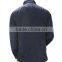 Men's long winter stand collar pea coat navy blue windbreak outdoor jacket