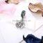 Hotsale Charm Accessory AAA+ Zircon Sterling Silver Hollowed Flower Pendant for Neckalce