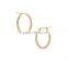 Tri Tone Gold Plated Hoop Earrings