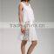 Ladies Fashion Chiffon Skirt Silver Sequins Decoration White Women Short Skirt