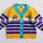 High quality kids winter sweater boys stripe cardigan