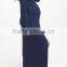 2016 New Maternity Dresses With Navy Blue Maternity Side-Slit Maxi Dress Pretty Women Clothes WD80817-18