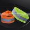 highly reflective safety slap wrap hook and loop armband with two straps under CE EN 13356
