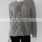 Classic Basic Style Women Pure Crew Neck Cashmere Cardigan