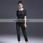 2017 spring apparel woman waist tight office ladies dress stripe blouse and pants office wear frock suits for women