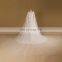 Fairly V Neck Lace Applique With Flowing Cap Wedding Dress Chapel Tail