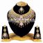 Beautiful Designer Gold Plated Bollywood Party wear Jewelry Necklace Set Baby Pink Color