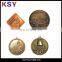 Nickle free metal medal with brass plating