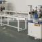 Knurling and strip feeding machine for aluminum window and door
