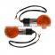2x Bullet Front Rear Turn Signal Blinker Indicator Light Motorcycle Amber Chrome