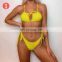 Sexy Cut Out One Shoulder Bikini Push Up Bikinis Women Hollow Out Swimwear Leopard Bandage Swimsuit Bathing Suit Biquini