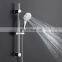 60cm 70cm Adjustable Slide Black Bathroom Shower Set with Canton Tower Cross Spray Hand Shower