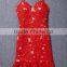 Summer dress 2016 new fashion red strap sey women lace Dress Bandage Bodycon Women Wearing