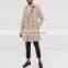 High quality brand long khaki double breasted trench coat men with belt