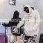 Custom Fall/winter Plush Matching Shirt Hip-hop Style Transparent Reflective Large-pocket Hoodie Sports Jogging Suit