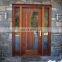 Wooden single main door design solid oak wood arch door