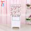 home furniture ironing board wooden storage cabinet with wicker drawer