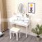 Wooden Dressing Table with Mirror ans stool