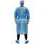 Disposable Laminated Gowns Blue Surgical Gown AAMI LEVEL 2