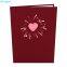 Love 3D Folding Card Romantic Valentine’s Day 3D Pop-up Card for My Beloved Girl