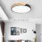 Nordic Macaron Ceiling Lamp LED Simple Modern Ultra-Thin Round Solid Wood Bedroom Ceiling Light