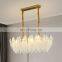 Luxury Post-modern Living Room LED Pendant Light Creative Personality Restaurant Bedroom Glass Feather Chandelier