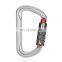 JRSGS Heavy Duty Factory Custom Durable Safety 30KN Carabiner Climbing Aluminum Screw Locking Snap Hook S7111