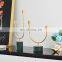 High Quality INS Nordic Kandelaar Marble Candle Jar Gold Candlestick Tapered Candle Holder Candlestick Decoration Home Decor