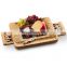 Custom High Quality Square Wooden Bamboo Cutting Cheese Board Set Tray With Drawer 6 Knife Holder Sets