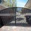 Front Gate Galvanized Steel Picket Fence Gate Wrought Iron Double Swing Fence Gate