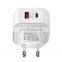 High Quality UK Standard PD 20W charger dual port Type-c+QC3.0  Usb Wall Charger usb c 18pd wall charger for iPhon 12