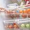 Kitchen PET Plastic Transparent Adjustable Divider Hanging Drawer 8-grids Refrigerator Fridge Organizer for Food