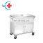 HC-M038 Moveable Portable Stainless Steel disinfection trolley for hospital hot towel warmer carts