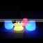 Restaurant plastic tables and chairs LED bar furniture sets party chair led whole sale led cube chair