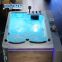 JOYEE Black Pillow 7 Color Atmosphere LED Light Whirlpool Bathtub Massage Spa Tub