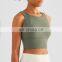 Shockproof High Neck Sports Fitness Bra Hot Sale Fixed Pads Gym Yoga Bra Top One Piece Workout Running Training Wear For Women