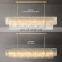 Modern Crystal Glass Rod Pendants Multi-Layer Chandelier Lighting Fixture For Living Dining Room Kitchen Island Foyer Lobby