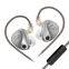 Adjustable Dual fone de ouvido In-ear Headphones Hifi Wired Earplugs Auriculares con cable ecouteurs