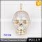 Fashion Hip Pop Skull Pendant OEM Brass or Silver Micro Setting AAA White Zircon