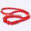 Natural Stone 6-14mm Red Agate Round Beads Necklace