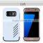 2 in 1 Texture Armor PC Dual Layers Protective Cell Phone Case Drop Resistance Phone Case for Samsung S7