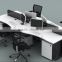 Modern furniture open straight shaped office 4 person workstation (SZ-WSB332)