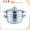 MSF-3409-1 20cm Stainless Steel Steamer Set 2 Layers Steamer Pot