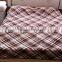 Hot Sales Soft Grid Printed 100% Polyester Flannel Blankets