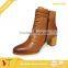 Hot selling ankle boots for women with low thick heel